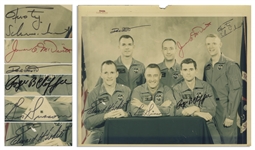 Apollo 1 Signed Photo With All Six Signatures From Primary and First Backup Crew -- With Steve Zarelli COA for All Signatures